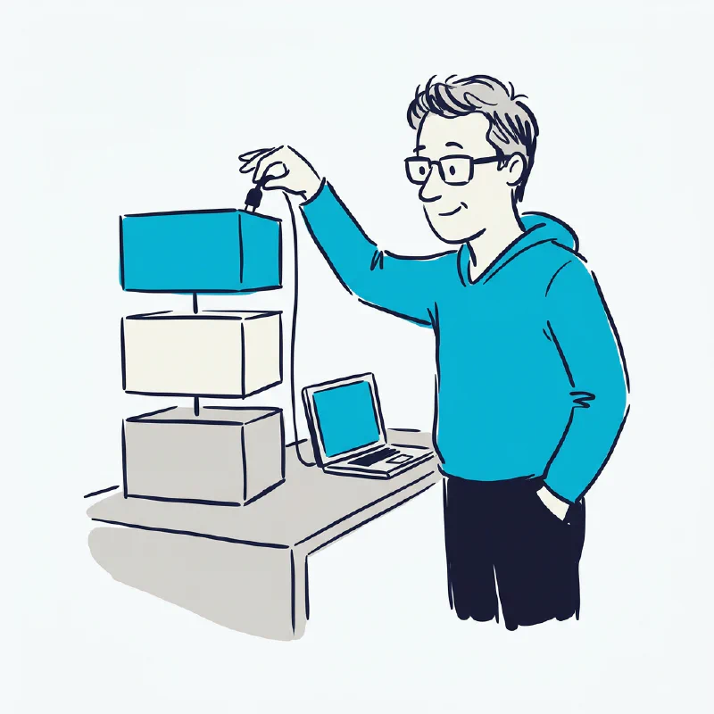 Een technisch leider die architectuurdiagrammen evalueert